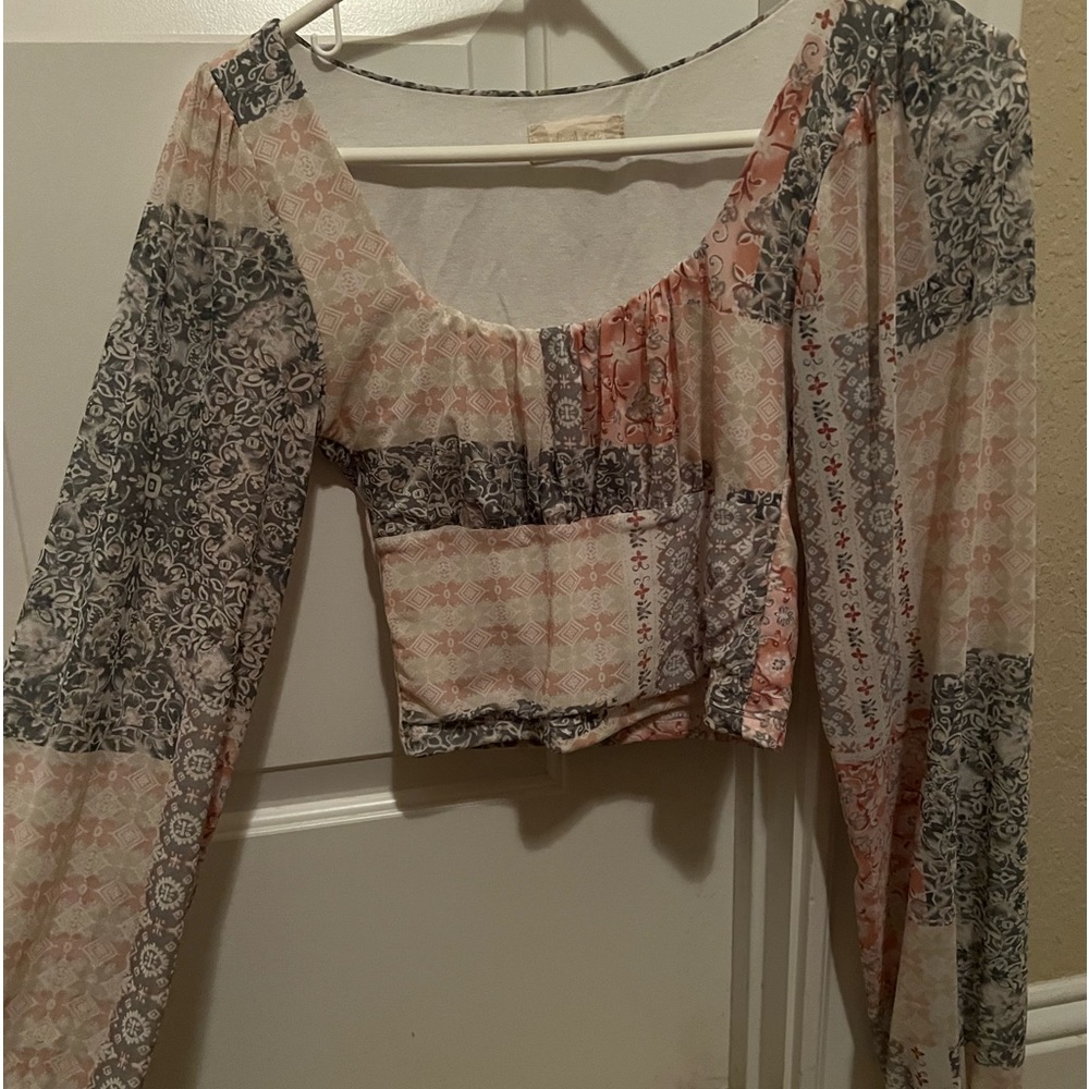 Mesh long sleeve shirt